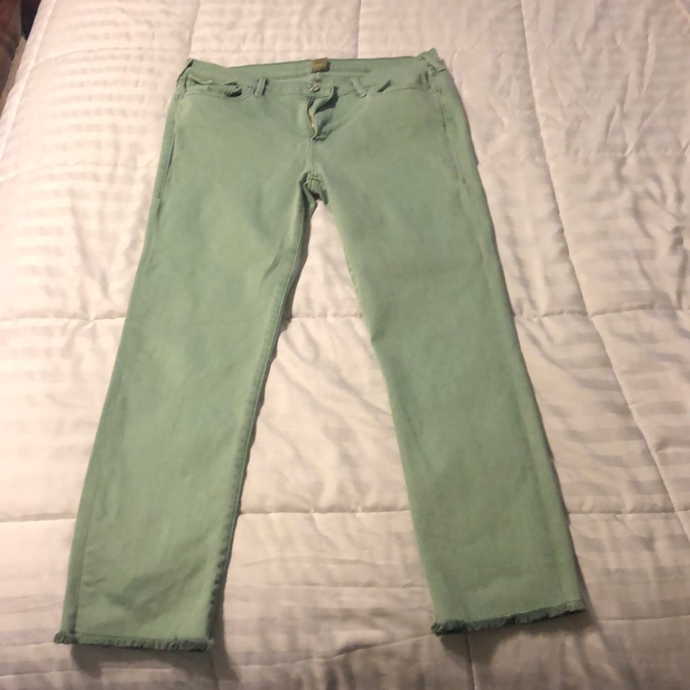 Used True Religion cropped jeans.